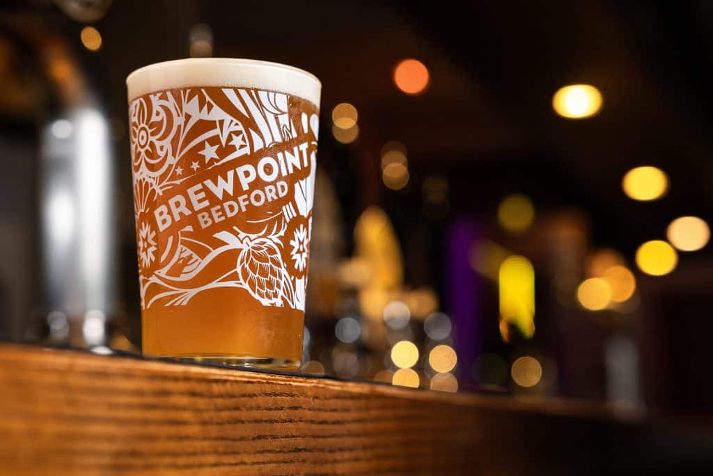 A pint of Foghorn on the bar